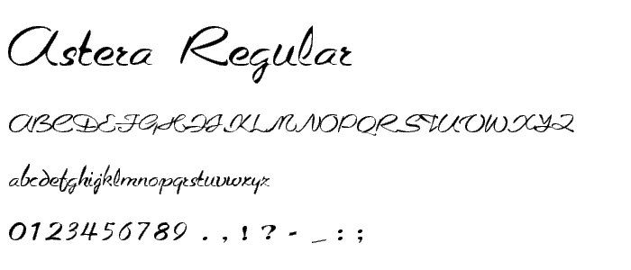 ASTERA Regular font